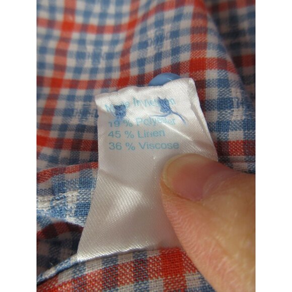 NEW Twillory Shirt Medium Untuckable Linen Blend Plaid Tailored Fit M - Picture 12 of 13